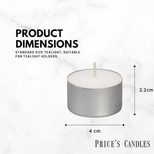 Price's Candles Price's Candles 100 Pack Sentinel Range 8 Hour Tealights Bags | Perfec 1
