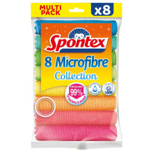 Spontex Microfibre Cloths for Cleaning | 8 Microfibre Collection Clean