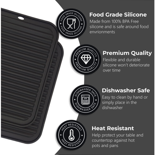 Linda's Essentials Silicone Trivets for Hot Pans and Pots (4 Pack) - M 1