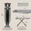 CUQOO Folding Ironing Board – 122x38cm, Adjustable Height (74-91cm), D 4