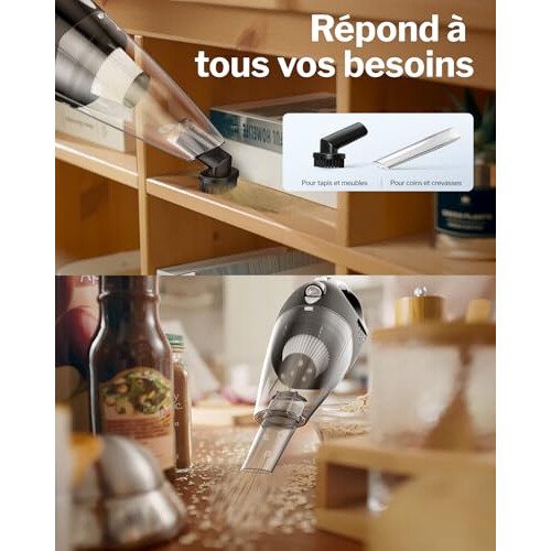 Powools Cordless Handheld Vacuum Cleaner with 2 Filters, Powerful Car 2