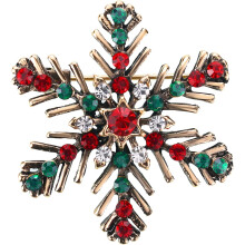 Christmas Snowflake Brooch - Crystal Elegant Decorative Pin Ideal Gift for Women