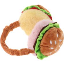 Fluffy Hamburger - Shaped Foldable Plush Ear Warmers - Cute & Thermal for Kids and Adults in Cold Weather Outdoor
