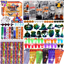 192 Pieces Halloween Stationery Set with 24 Varieties - Fun Party Supplies for Kids, Ideal Goodie Bag Fillers and Trick or Treat Gifts Including Penc