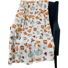 Pumpkin Spice Themed Blanket 50"x60" - Oversized Soft Throw for Cozy Moments with Coffee, Lattes & Pumpkin Pie | Perfect for Book Lovers, Fall Home D