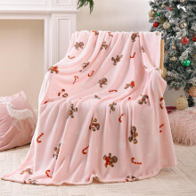 Pink Gingerbread Sofa Throw Blanket - Soft Cute Fluffy Blanket for Women & Girls, 50x60 Inches, Cozy Room Home Decor Accent for Bedroom/Couch