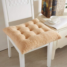 Plush Camel Lamb Wool Chair Cushion - 16x16x4 Inches, Warm & Comfortable Seat Pad for Adults & Kids, Suitable for Kitchen, Dining Room, Living Room,