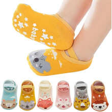 6 - Pack 0-1year Baby Toddler Boys Non - Slip Cotton Ankle Socks with Cartoon Grips