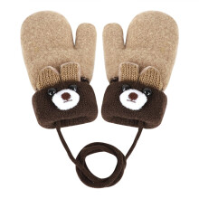 Winter Gloves for Toddlers & Kids - Cute Thick Wool Lined Full Finger Ski Snow Gloves for Baby Boys & Girls