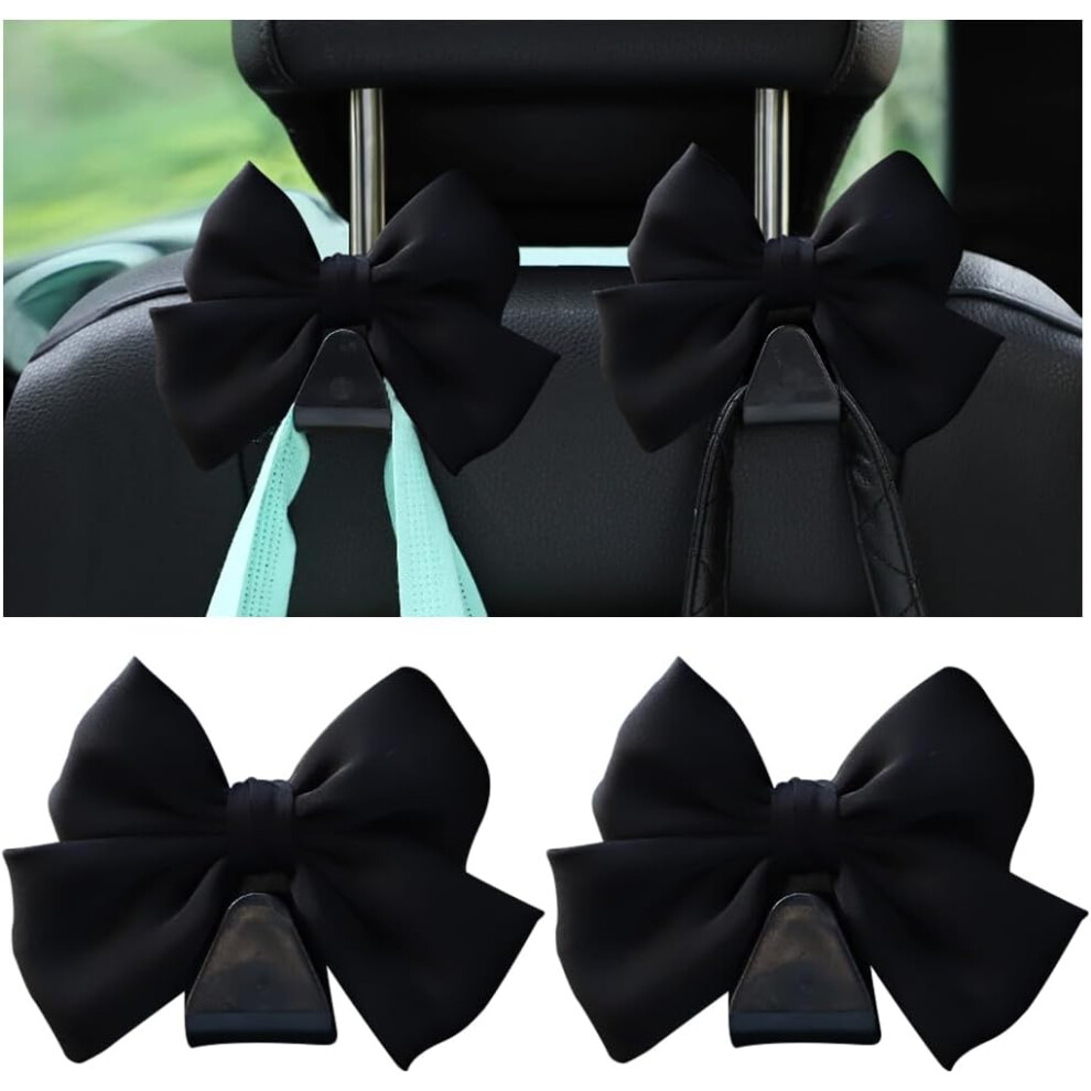 2Pcs Car Headrest Hooks, Cute Arched Vehicle Hooks For Purses & Bags, Universal Car Interior Organizer Hooks Hanger, Fit For Suvs, Sedans, Trucks (Bl 7330565448881