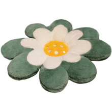 Green Daisy Cushion - 17.7 Inches Plush Throw Pillow, Seat Pad, Floor Mat | Lumbar Support for Dorm, Office, Home Decor | Soft Cushion for Sofa, Cha