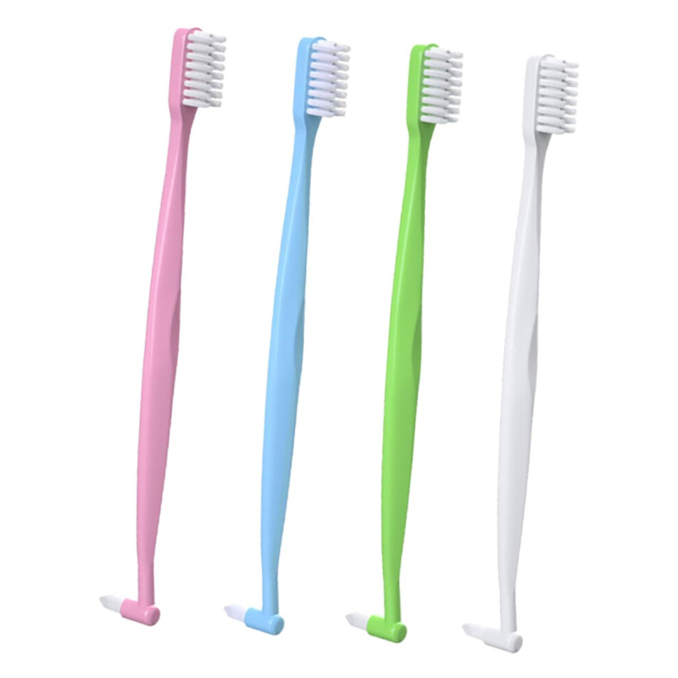 Toothbrushes for Gaps Double-Headed Interdental Brushes Ergonomic Design for Thorough Cleaning Pink Color
