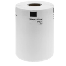 102 x 51 mm Continuous Adhesive Labels Roll of 600, Compatible for Label Printers, Durable Material