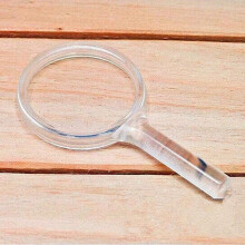 Lupen Lupe with Transparent Round Handle for Reading, Crafting, and Repairing - Magnifying Glass