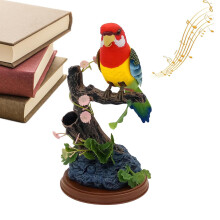 Electronic Parrot Toy for Birds with Interactive Sound Repetition and Tree Branch Design - Ideal for Budgies and Small Birds