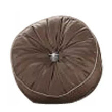 Embroidery Bedding Round Filled Cushion 30cm (Marie Latte)