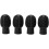 Drumstick Silent Practice Tips 4-Pack, Black Silicone Expandable Drum Practice Tips for Quiet Playing 5
