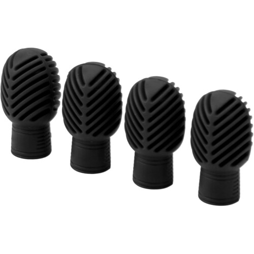 Drumstick Silent Practice Tips 4-Pack, Black Silicone Expandable Drum Practice Tips for Quiet Playing 2