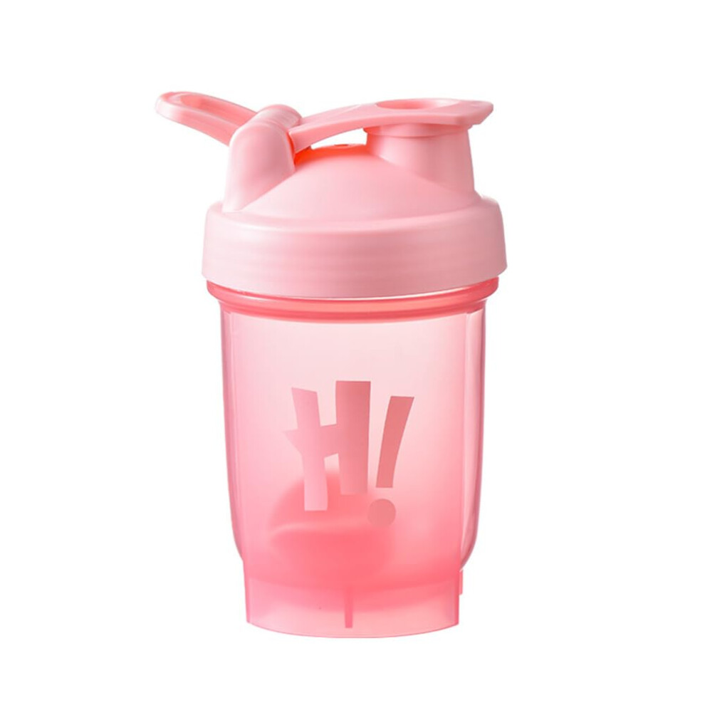 Pink Shaker Bottle For Protein Mixtures 350Ml Bpa Free With Mixer Ball And Wire Whisk For Sports Fitness