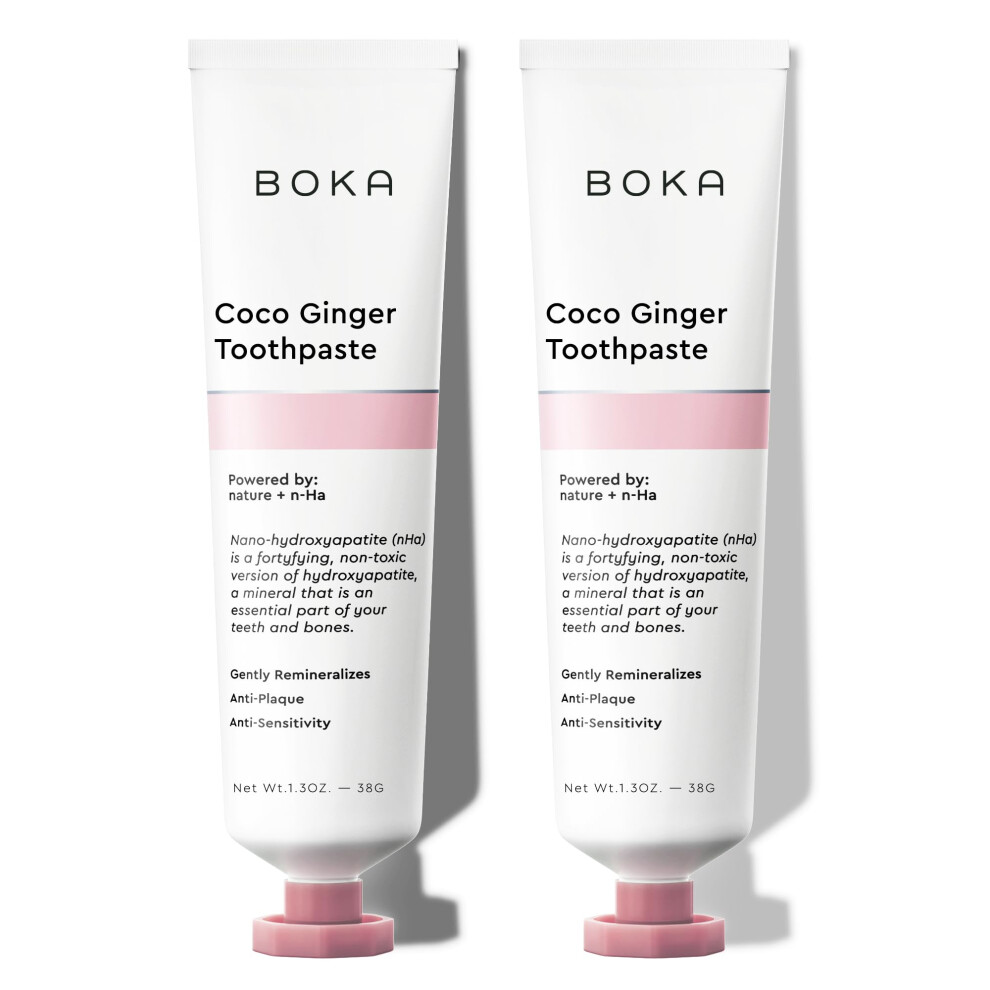 Boka Fluoride Free Travel Size Toothpaste Nano Hydroxyapatite Helps Remineralize Appropriate For Sensitive Teeth Whitening - For Adult Kids O