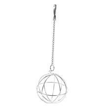 Rabbit Grass Ball Pig Food Dispenser - Pack of 2 Hanging Metal Food Balls for Chickens, Rabbits, and Birds
