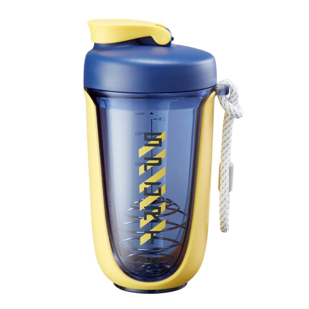 Yellow Bpa Free 20Oz Shaker Bottle With Whisk, Dishwasher Safe, Loop Cap, Ideal For Protein Mixes And Smoothies