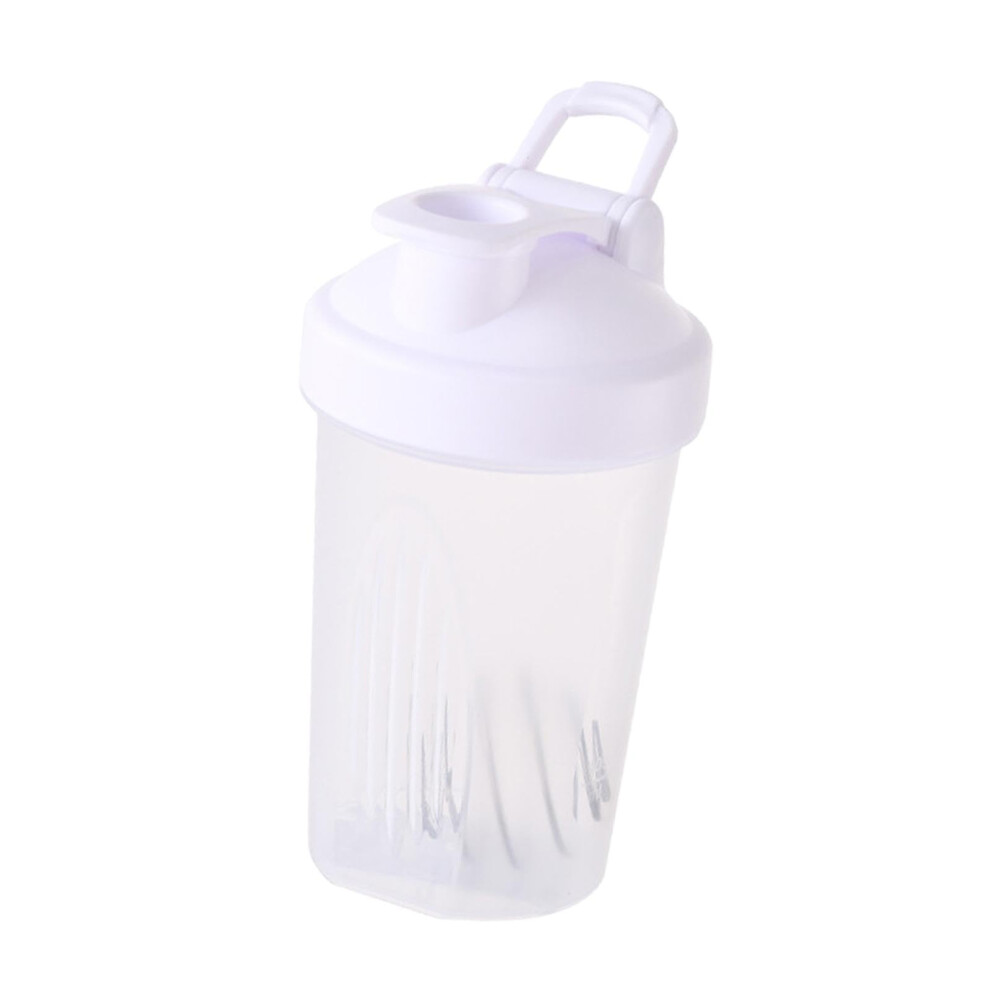 White Shaker Bottle With Scale Cup, Blender Bottle For Coffee, Milkshakes, Fitness, Gym, 700Ml, Bpa-Free