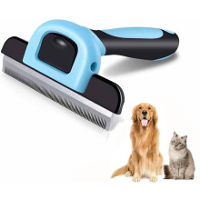 Pet Grooming Brush Deshedding Tool for Dogs Cats and Horses, Professional Dematting Comb, Blue, Suitable for All Sizes
