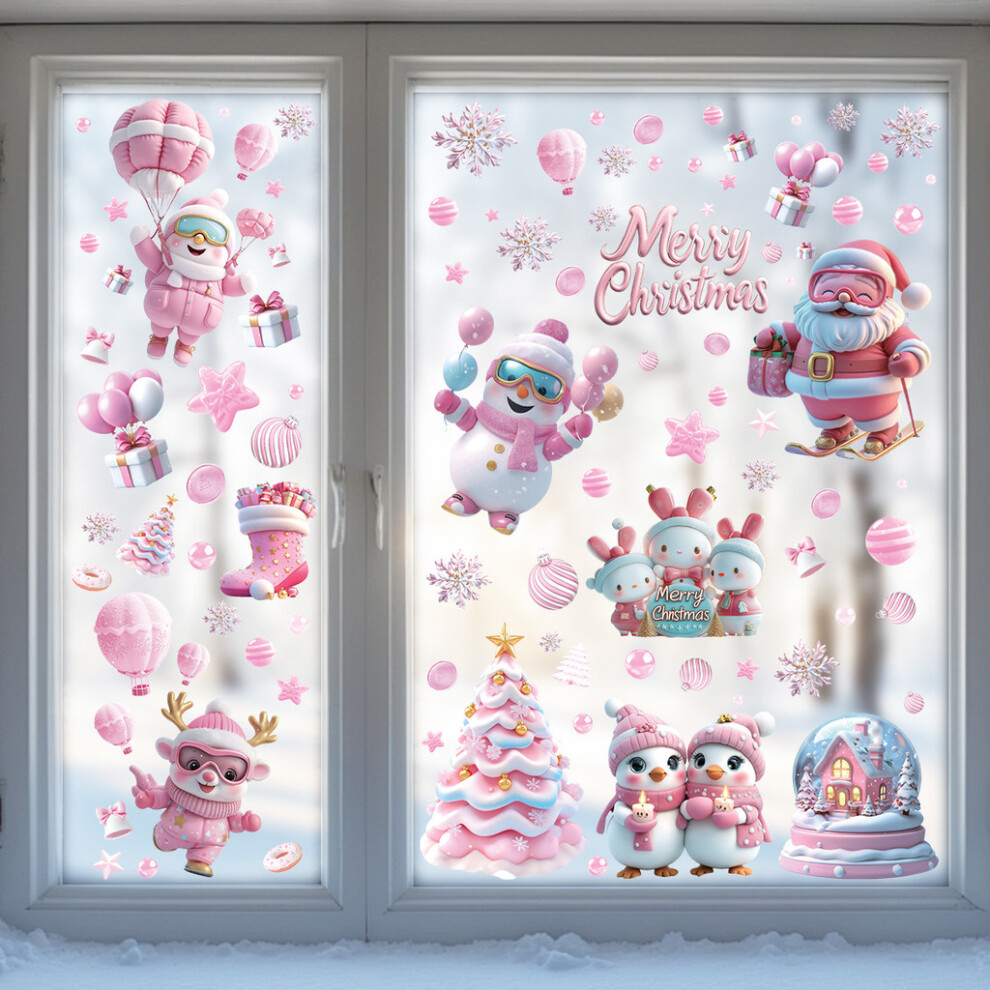 Santa Christmas Claus Window Sticker Festive Home Interior Waterproof Pvc Decor-image-OPC-PK65BY5-NEW