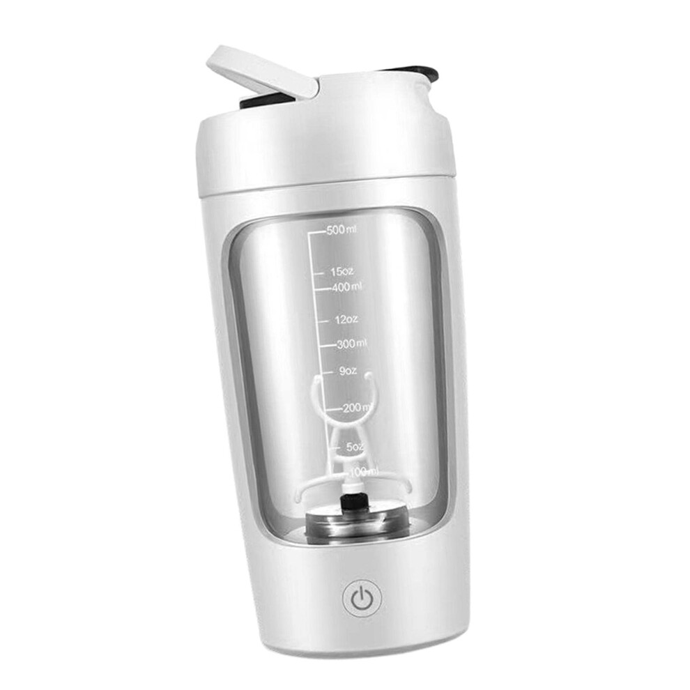 White Electric Shaker Bottle 650Ml, Blender Cup For Protein Milkshakes And Sports Drinks, Suitable For Men And Women