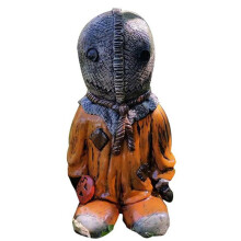(Orange) Zombie Horror Gnome Garden Statue Halloween Outdoor Decoration Lawn Terrace