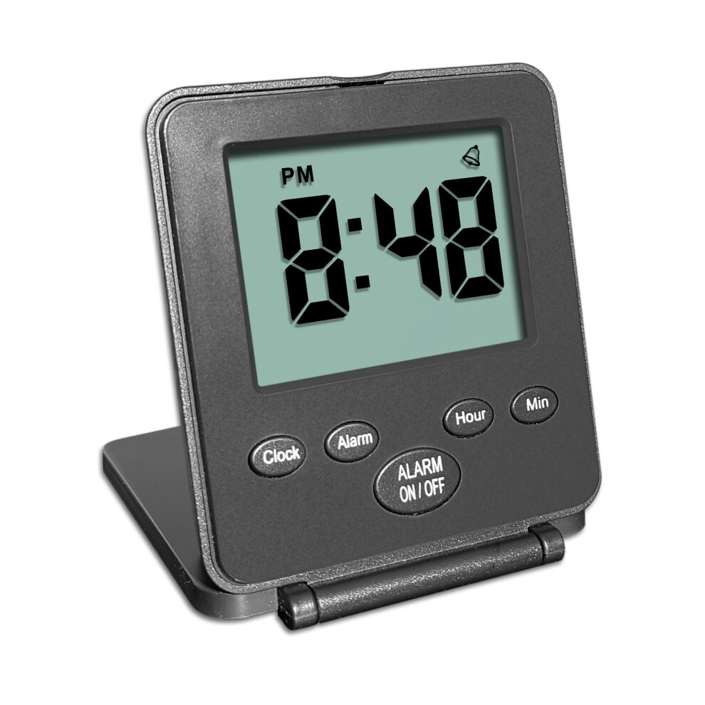 Travelwey Digital Travel Alarm Clock - No Bells, No Whistles, Simple, Silent, Battery Operated, Alarm, Snooze, Small And Light, Folding, On/Off Switch, Usa Top