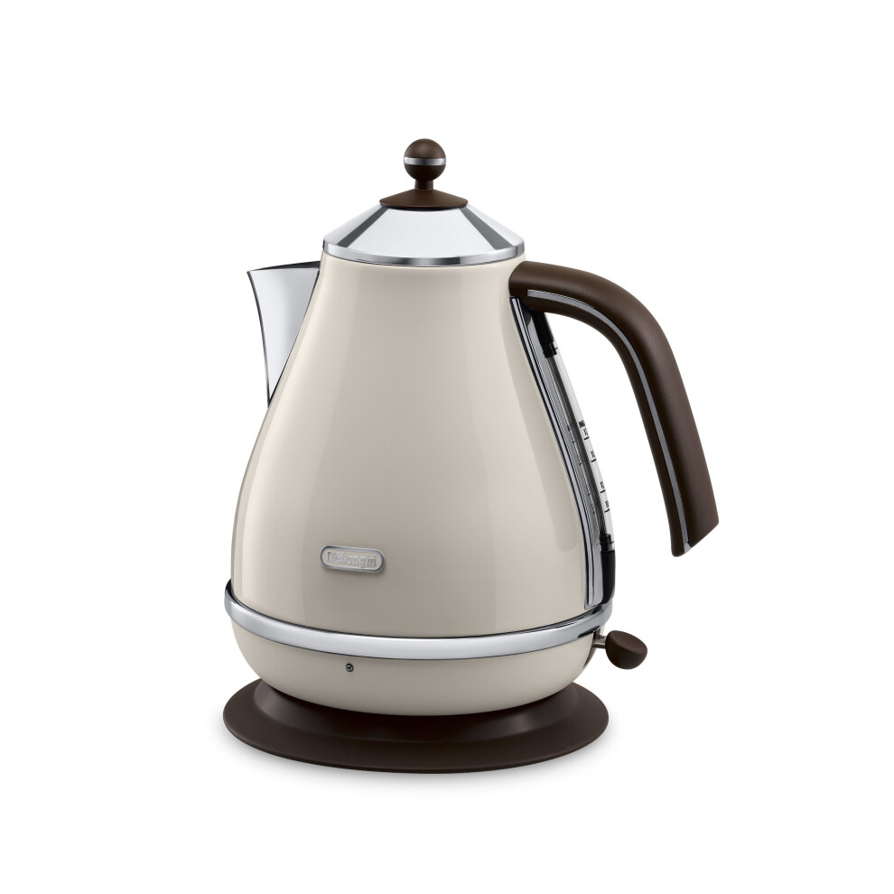 De'longhi Kbov3001.bg Water Kettle, Plastic, 3000 W, 1.7 Liters, Creme Cream