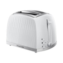 Russell Hobbs Honeycomb 2 Slice Toaster (Extra wide slots, High lift feature, 6 Browning levels, Frozen/Cancel/Reheat function, Removable crumb tray,