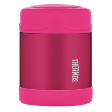 Thermos - Pink Kids Food Flask (290ml) - BPA Free, Stainless Steel, Spill Proof, Thermal Flask with Personalised Name Labels for Lunch Box, 5 Hours