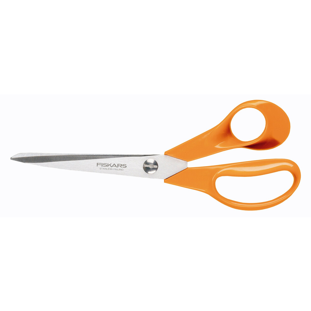 Fiskars Universal Scissors for Handcraft, Sewing and Office Work, Classic, Length: 21 cm, For Right-Handers, Orange, 1005148