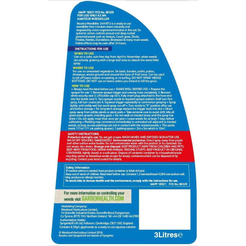 Resolva Resolva 20300467 24H Ready To Use Weed Killer, 3 Litre 2