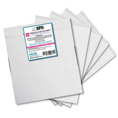 EPS Easy Peel A4 Premium Icing Sheets for Edible Printing - 25 Icing Sheets per Pack