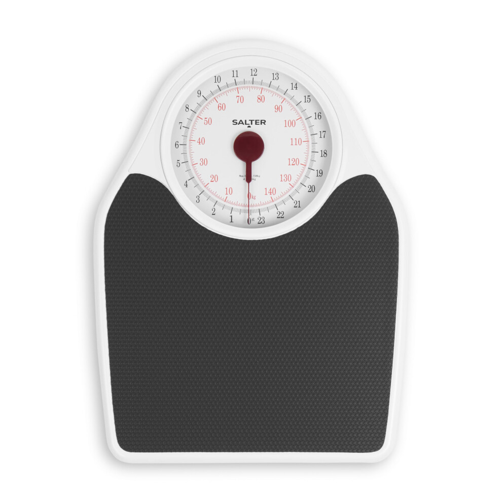 Salter 145 Bkdr Doctor Style Bathroom Scale - Mechanical Weighing Scales For Body Weight, Easy Read Dial & Rotating Pointer, Large Platform With