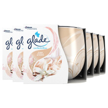 Glade Jar Candle, Scented Candle Infused with Essential Oils, Up to 29 Hour Burn Time, Vanilla Blossom, Pack of 6 (6 x 120g)