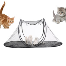 Cat Tent Playpen - Foldable Portable Kitten and Puppy Playpen for Travel, Outdoor Use, and Camping - Breathable Dog Kennel