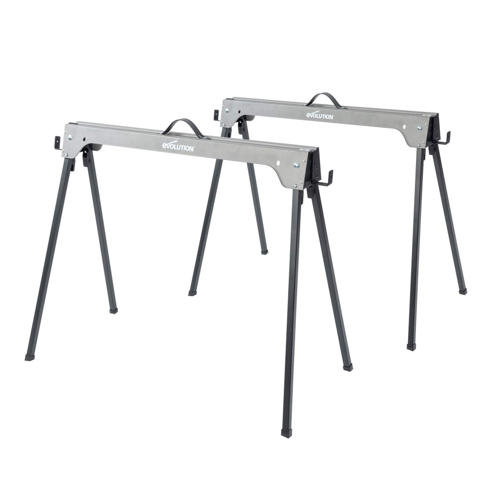 Evolution Power Tools Saw Horse Compact Folding (Aka Saw Bench, Sawhorse Workbench, Saw Horses, Sawing Horse) - Supports Up To 500 Kg - Lightweight & 8000001190757