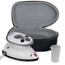 The Quilted Bear Mini Iron - Lightweight Mini Travel Iron with Steam Function, Ceramic Sole Base Plate & Temperature Gauge for Quilting, Craft &