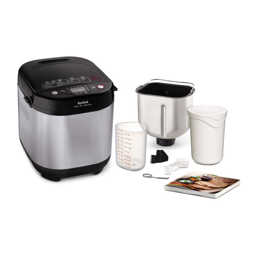 Tefal Tefal Breadmaker With Yoghurt Pot Accessory, 15 Hours Delay Start, Kitchen, 20 Auto Programs, Gluten-Free, Sourdough Bread, White Bread, Pizza Dough,