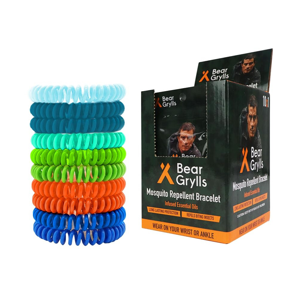Bear Grylls Child-Friendly Mosquito Repellent Bracelets (Family Box Of X10)