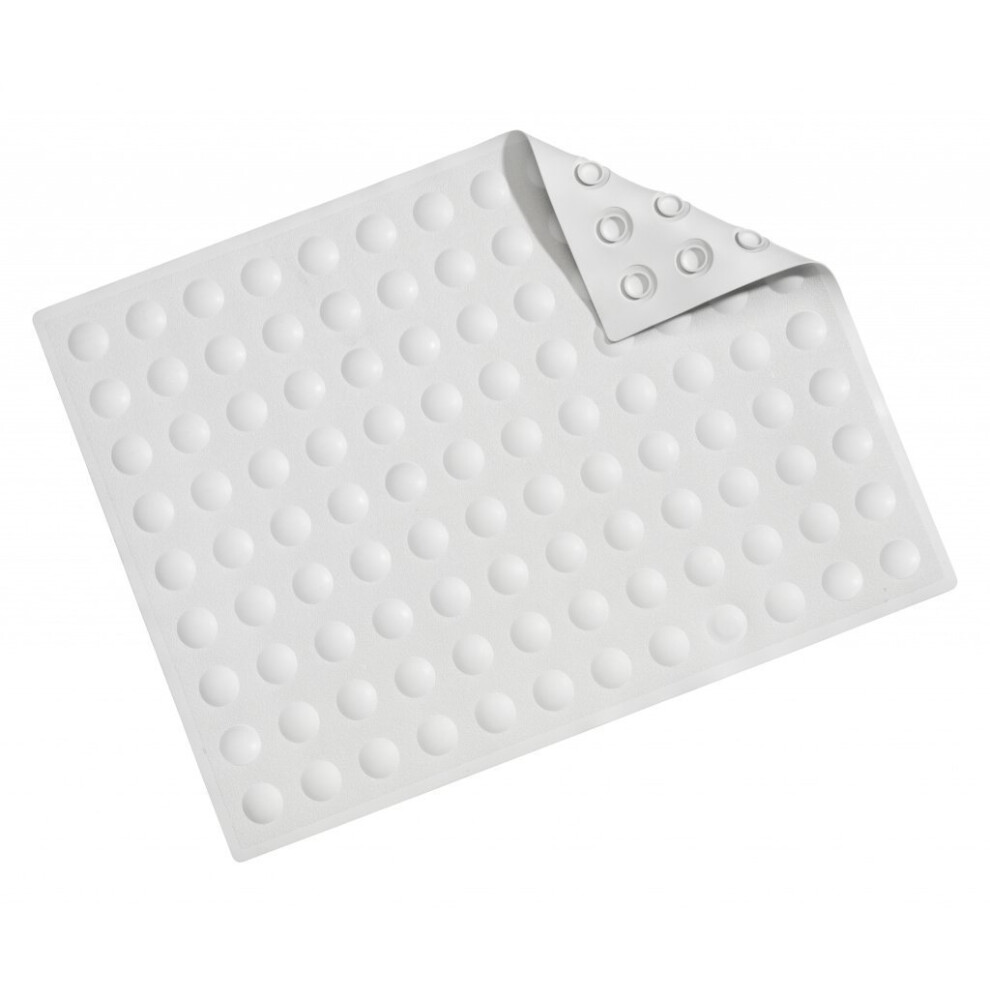 Croydex Hygiene 'n' Clean Bath Mat - Non Slip, Anti Mould, Made from Natural Rubber, Machine Washable with Secure Suction Cup Grip - Ideal Bath Mat