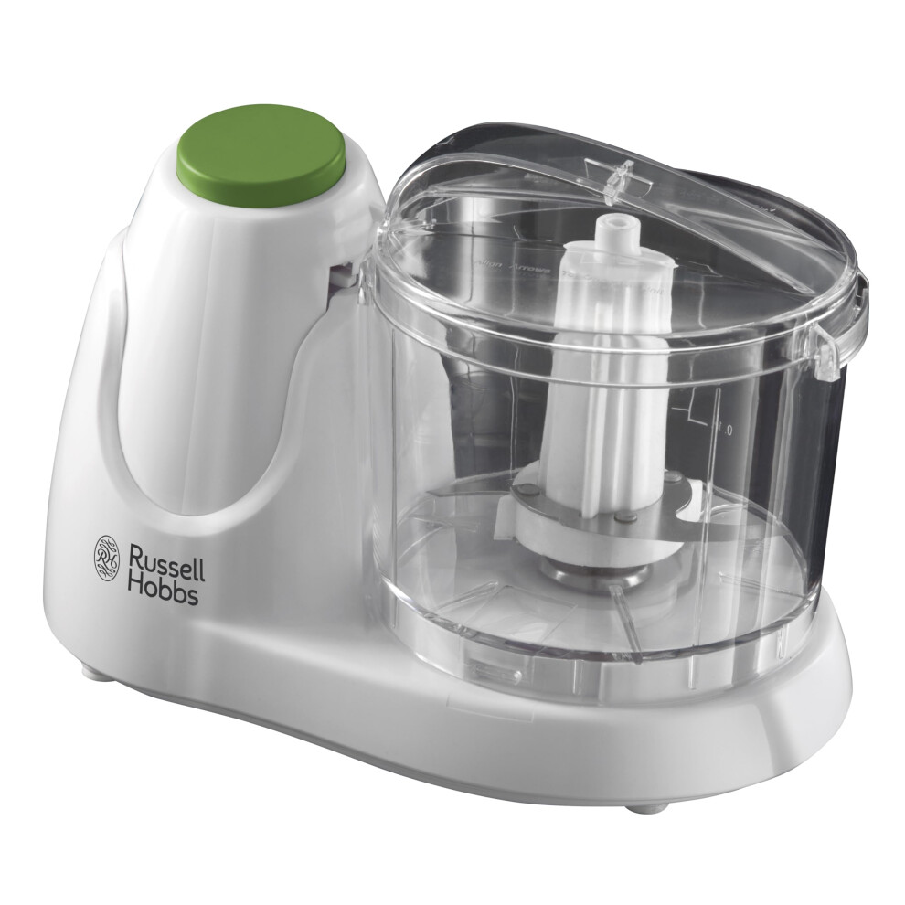 New Russell Hobbs Food Collection Electric Mini Chopper, Dices & Purees Fruit & Vegetables - Recipes Included, 500Ml, Removable Dishwasher-Safe Bowl, Lid 4.01E+12