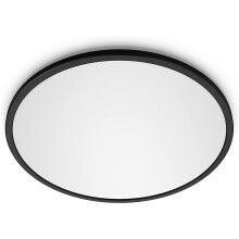 Philips LED Superslim SceneSwitch Dimmable Ceiling Light 2700K 18W [Warm White - Black] for Indoor Home Lighting in Livingroom and Bedroom