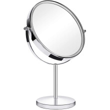 ANGNYA Double Sided Vanity Mirror 20 cm?8-Inch?, 1X and 3X Magnifying Mirror Round Freestanding Makeup Mirror for Bedroom, 360 Degree Swivel with