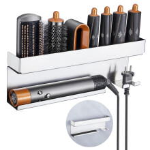 YYBO Hair Dryer Holder Wall Mount for Curling Irons Accessories & Styler, Straighteners Holder, Stainless Steel Hair Dryer And Straightener Holder,